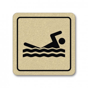 Poháry.com® Piktogram plavání zlato