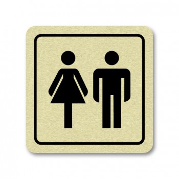 Poháry.com® Piktogram WC muži/ženy zlato