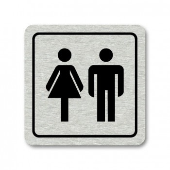 Poháry.com® Piktogram WC muži/ženy stříbro