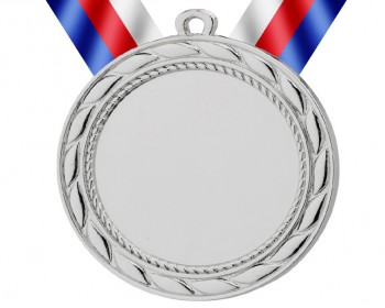 Poháry.com® Medaile MD90 stříbro s trikolórou