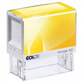COLOP ® Razítko Colop Printer 50 žluté se štočkem fialový polštářek