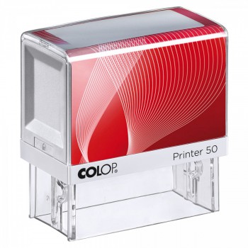 COLOP ® Razítko Colop Printer 50 červeno/bílé bezbarvý polštářek / nenapuštěný barvou /