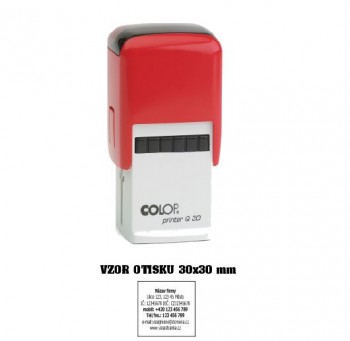 COLOP ® Colop Printer Q 30/červená se štočkem bezbarvý polštářek / nenapuštěný barvou /