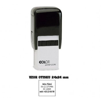 COLOP ® Razítko na geocaching COLOP Printer Q24/černá červený polštářek