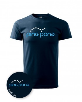 Poháry.com® Tričko na ping pong 054 nám. modrá XS dámské