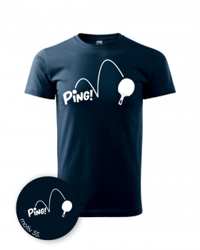 Poháry.com® Tričko na ping pong 055 nám. modrá XL pánské