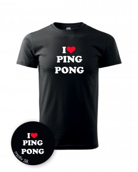 Poháry.com® Tričko ping pong 058 černé