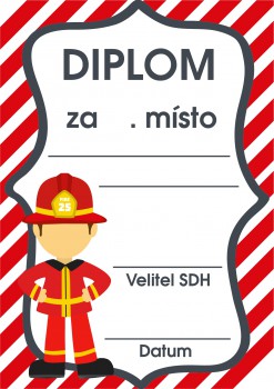 Poháry.com® Diplom hasiči D41
