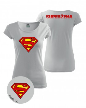 Poháry.com® Tričko Superman 094 bílé S dámské
