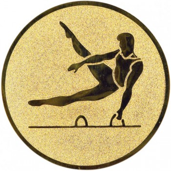 Poháry.com® Emblém gymnastika muž zlato 50 mm