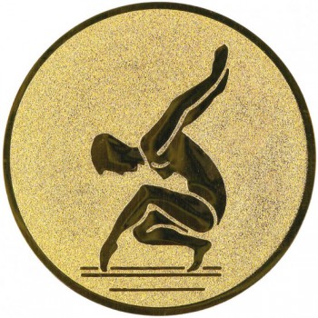 Poháry.com® Emblém gymnastika žena zlato 25 mm