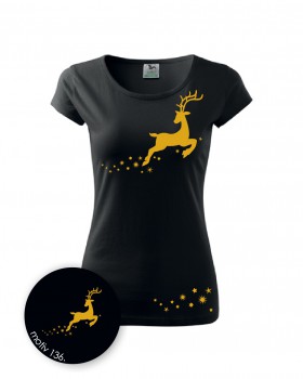 Poháry.com®  Tričko s jelenem 136 černé - XS pánské