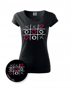 Poháry.com® Tričko LOVE 145 černé XL dámské