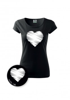 Poháry.com® Tričko LOVE 148 černé XL dámské