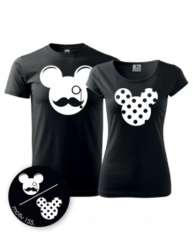 Poháry.com® Trička pro páry Mickey Mouse 155 černé