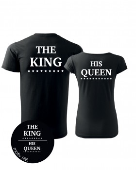 Poháry.com® Trička pro páry King and Queen 188 černé