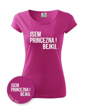 Poháry.com® Tričko Jsem princezna bejku 364 růžové XS dámské