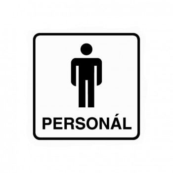 Poháry.com® Piktogram WC pro personál muži samolepka