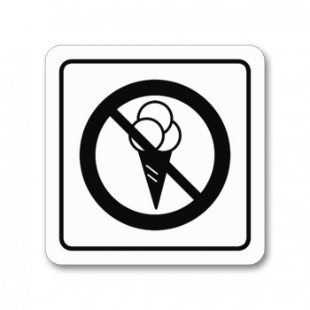 Poháry.com® Piktogram zákaz vstupu se zmrzlinou samolepka