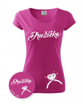 Poháry.com® Svatební tričko pro družičku 241 růžové S dámské