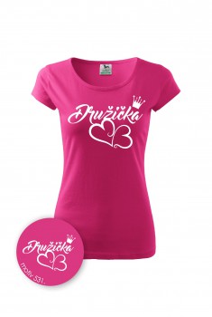 Poháry.com® Svatební tričko pro družičku 531 růžové S dámské
