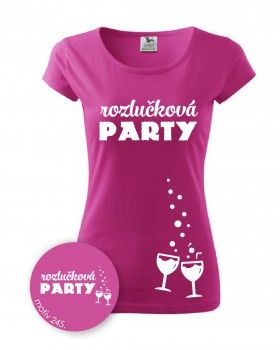 Poháry.com® Svatební tričko rozlučková párty 245 růžové