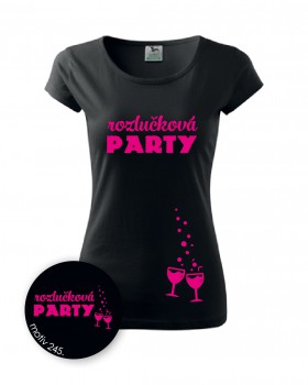 Poháry.com® Svatební tričko rozlučková párty 245 černé S dámské