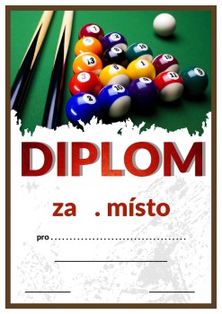 Poháry.com® Diplom kulečník D57