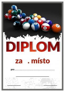 Poháry.com® Diplom kulečník D58