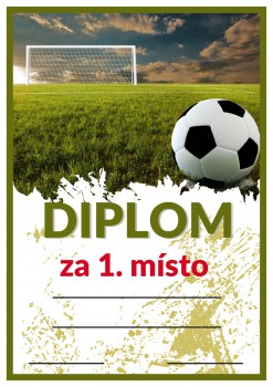 Poháry.com® Diplom fotbal D64