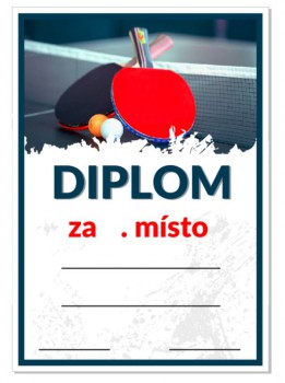 Poháry.com® Diplom stolní tenis D66