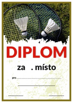 Poháry.com® Diplom badminton D92