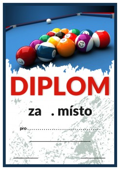 Poháry.com® Diplom kulečník D74