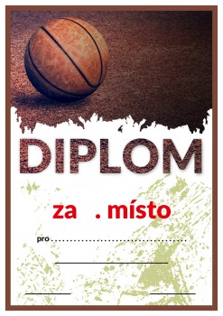 Poháry.com® Diplom basketbal D105