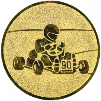 Poháry.com® Emblém motokáry zlato 25 mm