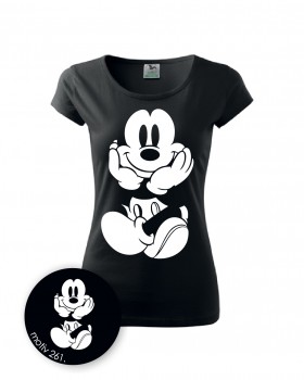 Poháry.com® Tričko Mickey Mouse 261 černé M dámské