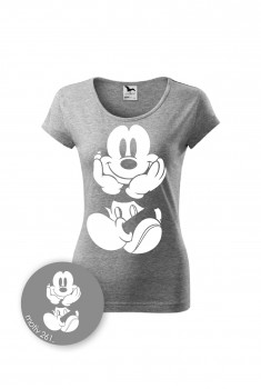 Poháry.com® Tričko Mickey Mouse 261 šedé M dámské
