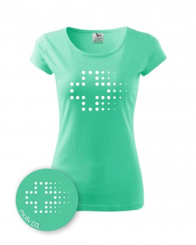 Poháry.com® Tričko pro zdravotní sestřičku D3 mátové/bí XS dámské