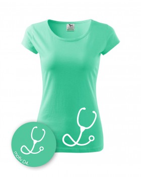 Poháry.com® Tričko pro zdravotní sestřičku D4 mátové
