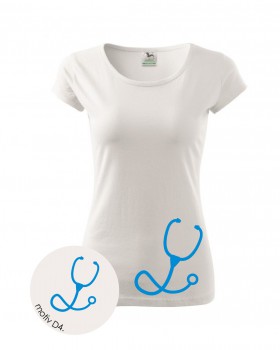 Poháry.com® Tričko pro zdravotní sestřičku D4 bílé XS dámské