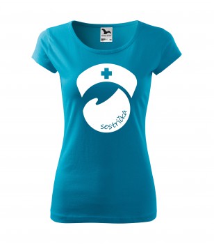 Poháry.com® Tričko pro zdravotní sestřičku D8 tyrkysové