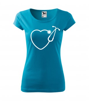 Poháry.com® Tričko pro zdravotní sestřičku D13 tyrkysové XS dámské