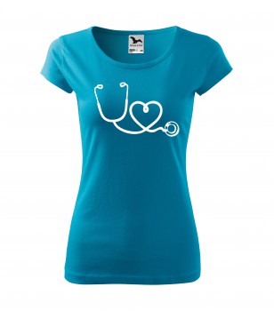 Poháry.com® Tričko pro zdravotní sestřičku D14 tyrkysové S dámské