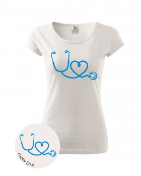 Poháry.com® Tričko pro zdravotní sestřičku D14 bílé S dámské