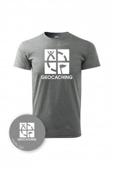 Poháry.com® Tričko Geocaching 267 šedé XL pánské