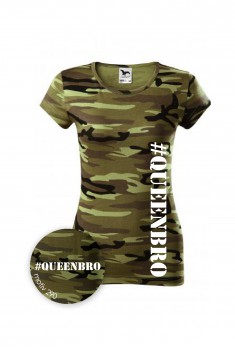 Poháry.com® Tričko Queenbro Camouflage Green 290 S dámské