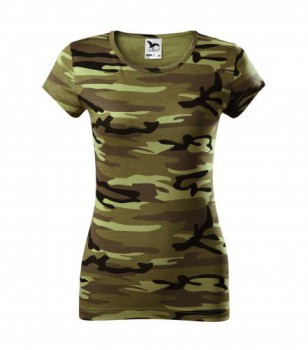 Poháry.com® Tričko Pure Camouflage Green 34 XXL dámské
