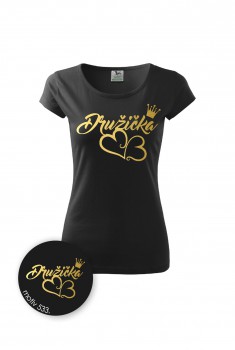 Poháry.com® Svatební tričko pro družičku 533 černé S dámské