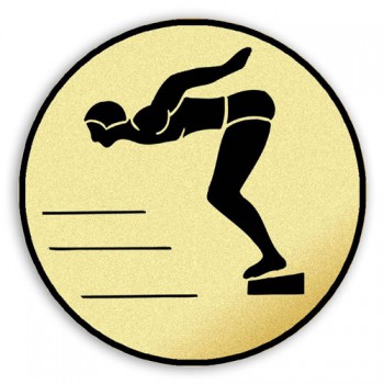 Poháry.com® Emblém tištěný Plavání muž 90 mm