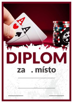 Poháry.com® Diplom poker D132